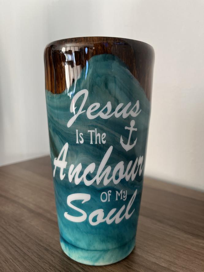 Jesus Anchor 20oz Short Tumbler