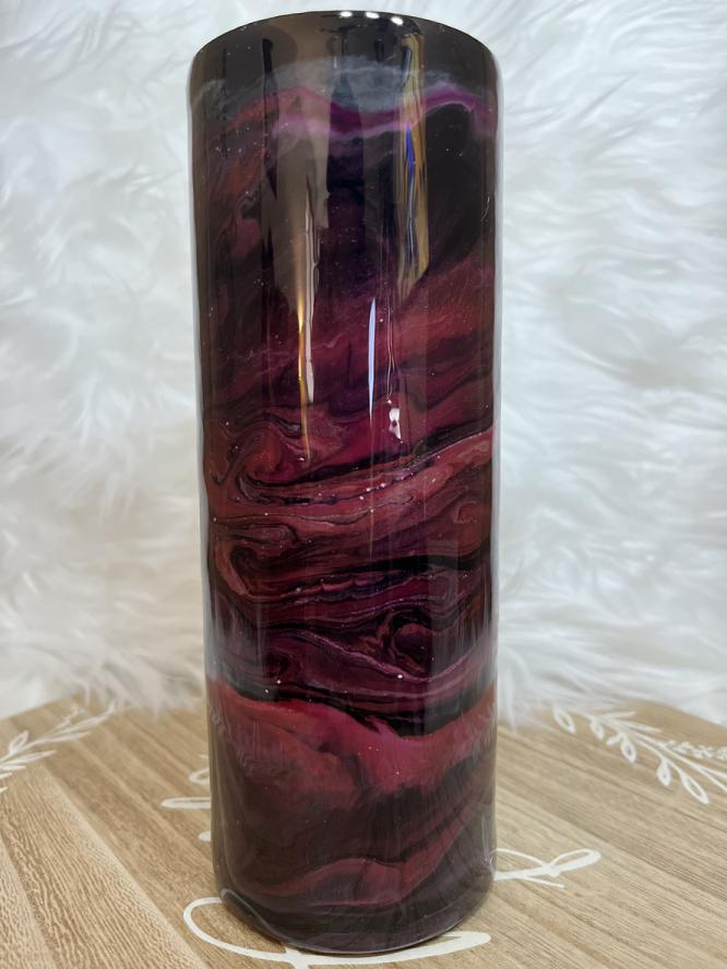 Pink Black Swirl 20oz. Tumbler