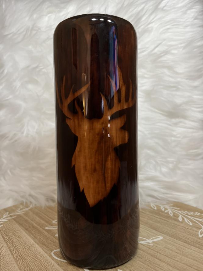 Wood Deer Head 20oz. Tumbler