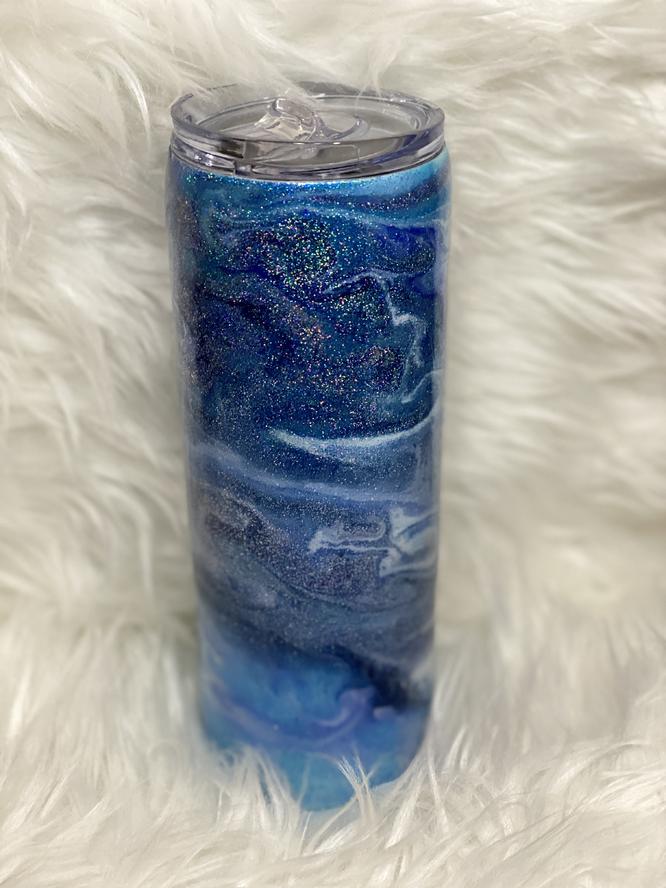 Ocean Swirl Blue 20oz. Tumbler